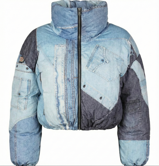 Women’s Denim Puffer Jacket