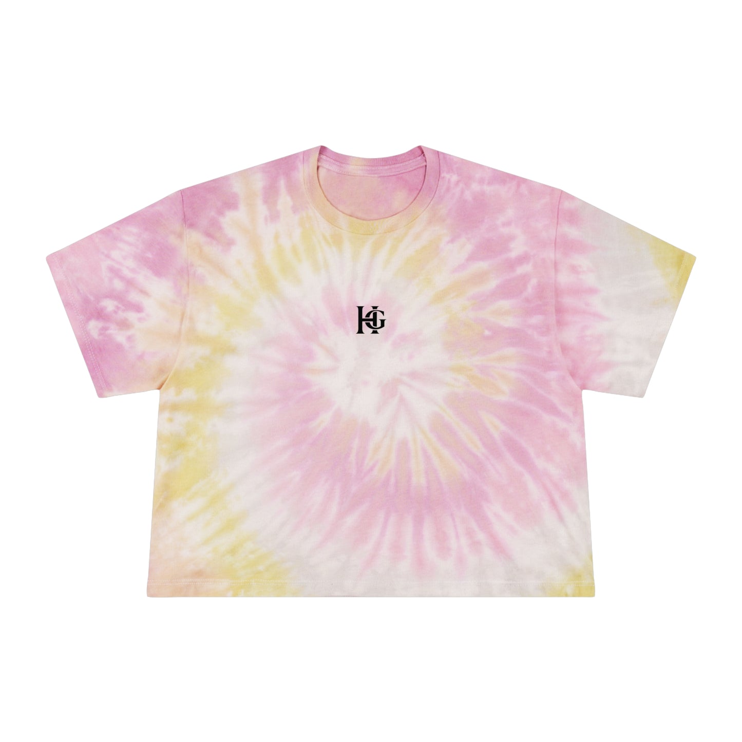 Tie-Dye Crop Tee — Pastel Spiral