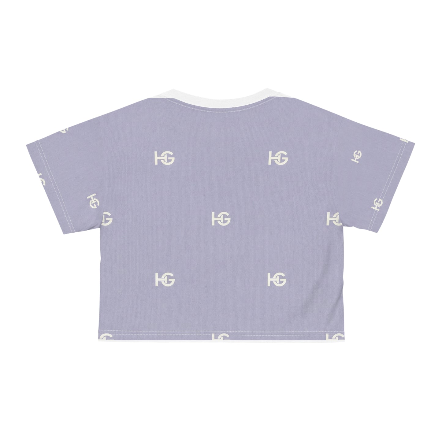 Lavender Monogram AOP Crop Tee