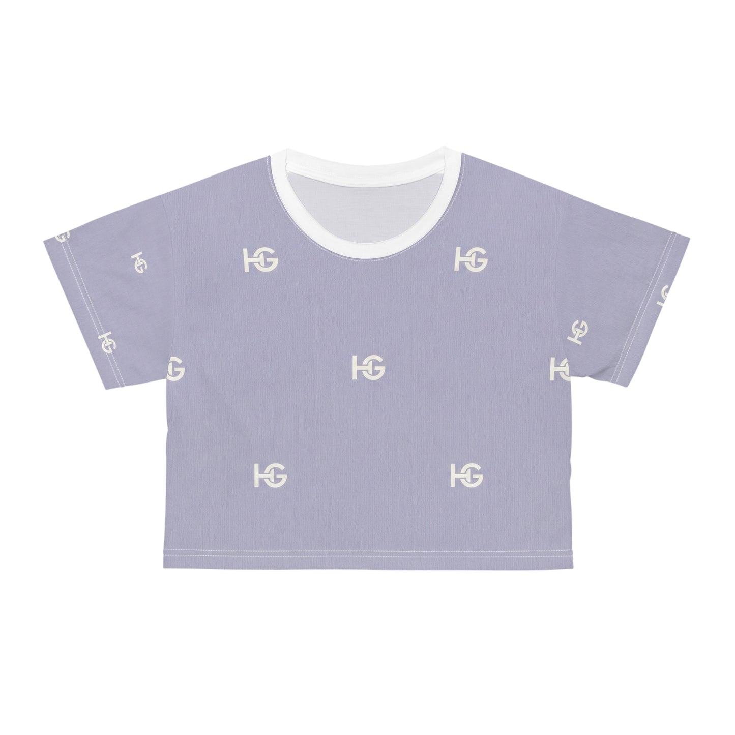 Lavender Monogram AOP Crop Tee