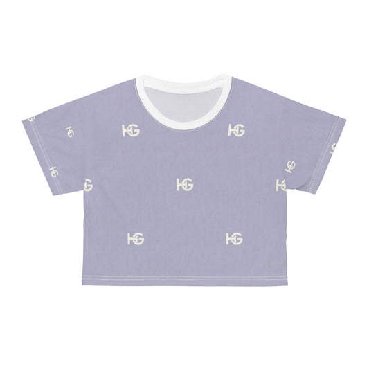 Lavender Monogram AOP Crop Tee