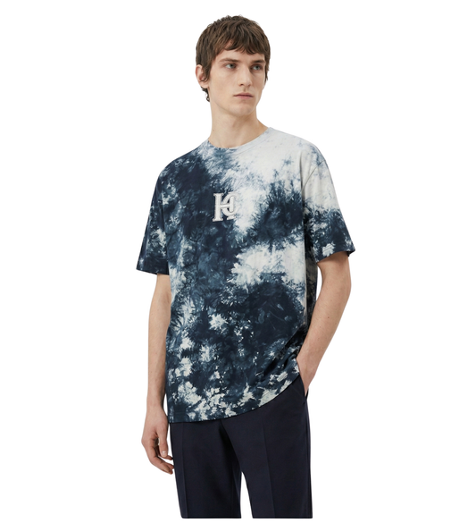 House of Garmr Men’s Oversized Tie-Dye T-Shirt with Embroidery