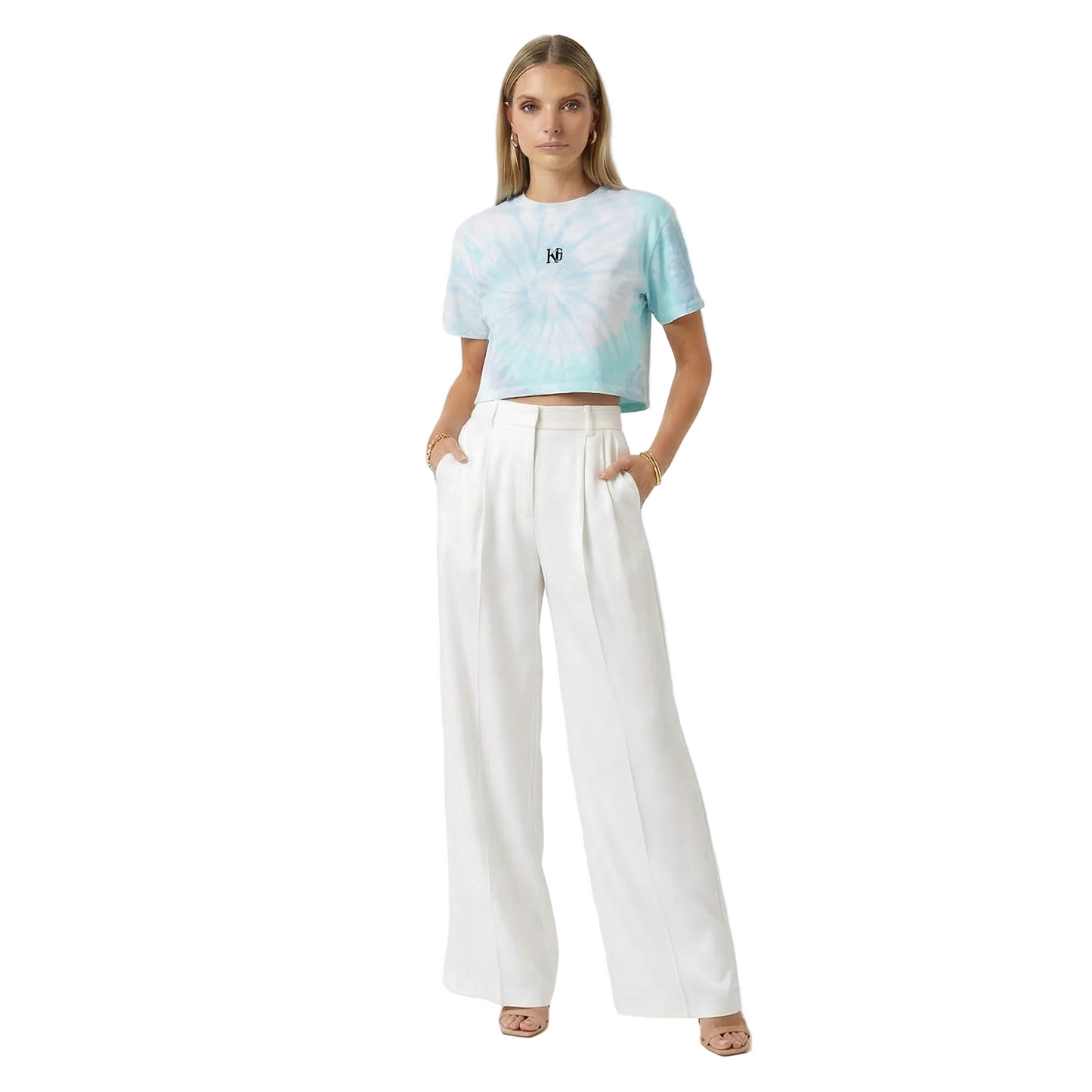 Tie-Dye Crop Tee — Pastel Spiral