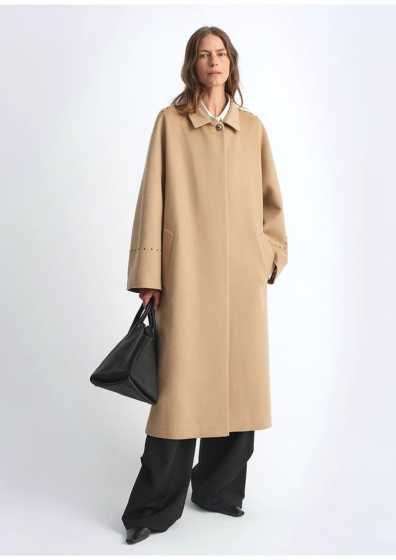 Women’s Long Wool Coat – NOIR SILHOUETTE