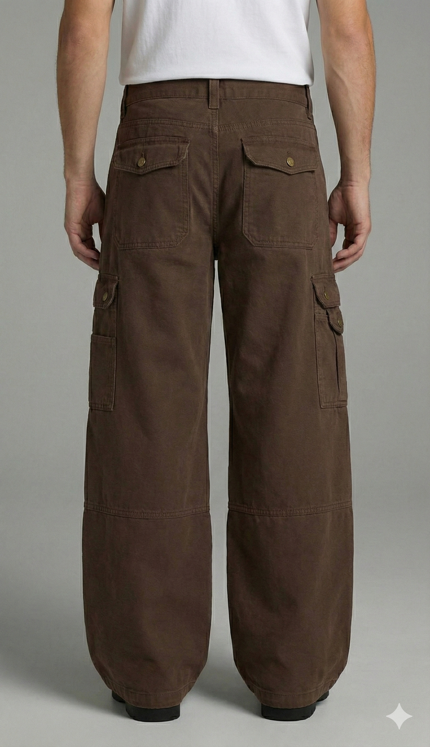 House of Garmr Vintage Wash Wide-Leg Cargo Trousers