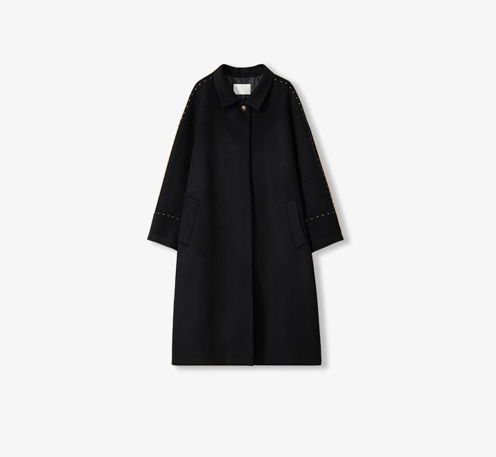 Women’s Long Wool Coat – NOIR SILHOUETTE