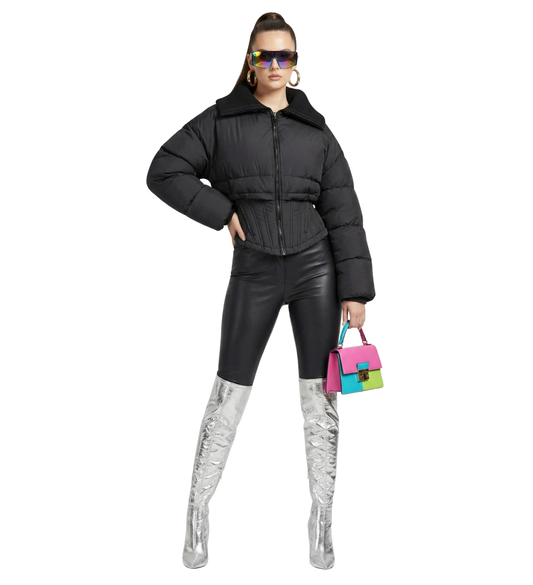 Women’s Quilted Cropped Bomber Jacket – SOHO FORM