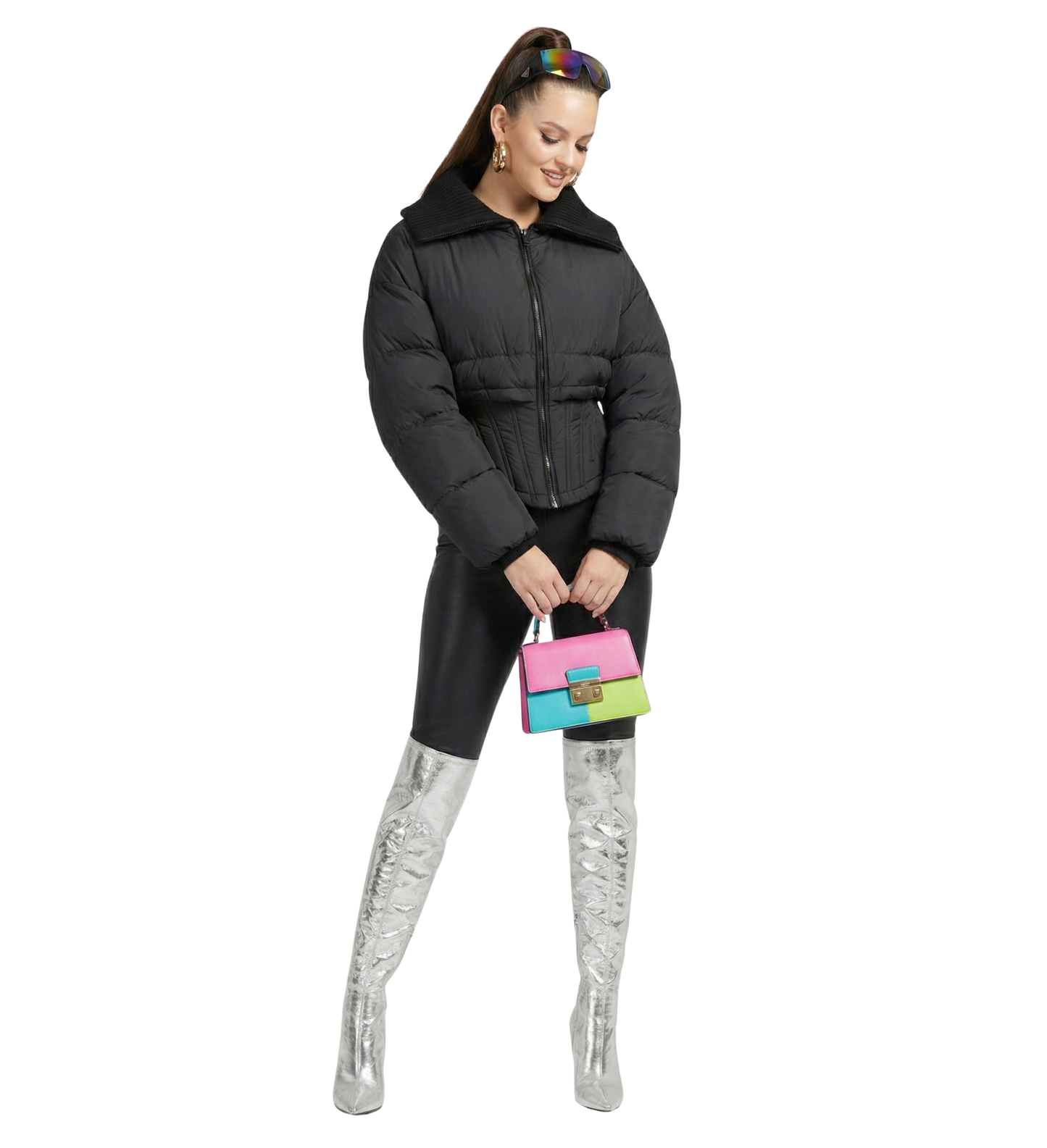 Women’s Quilted Cropped Bomber Jacket – SOHO FORM